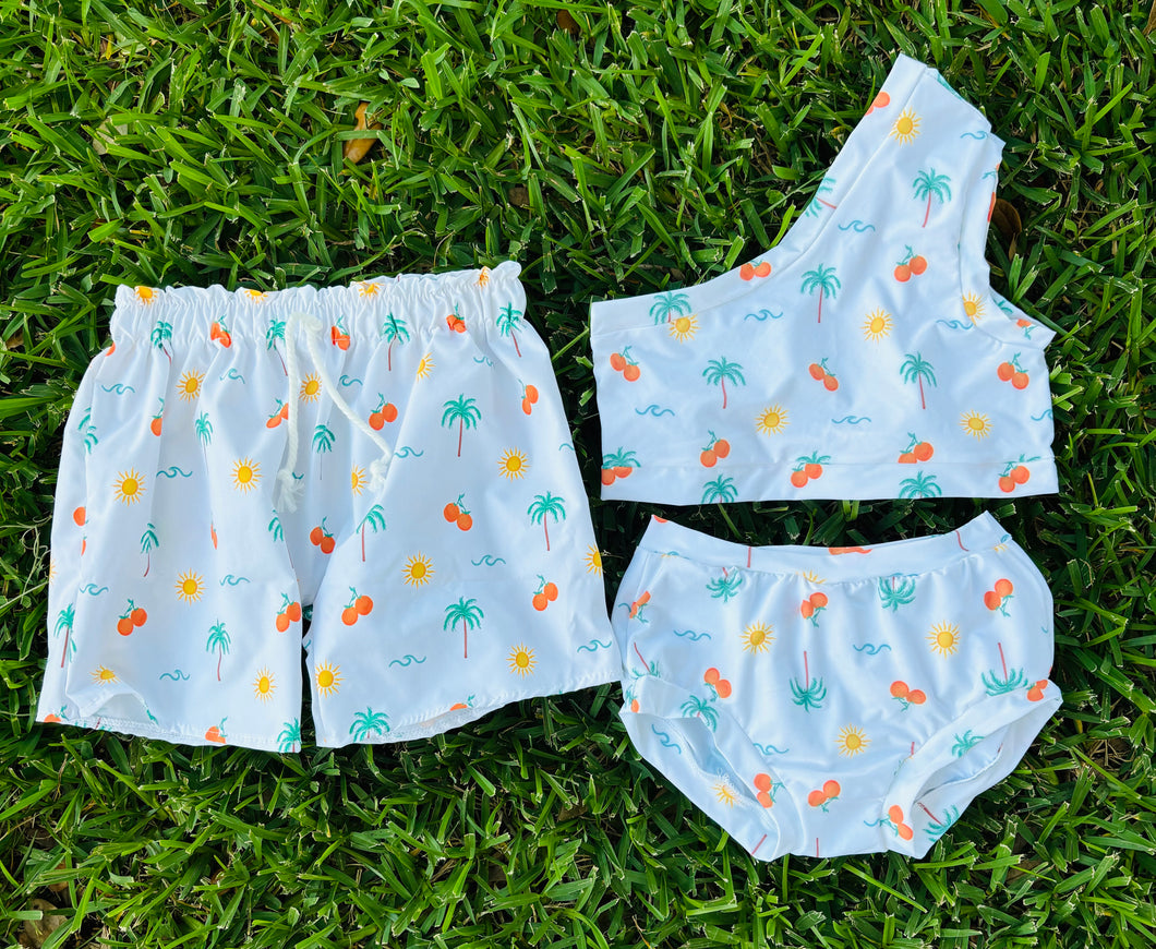 Tropical boy swim trunks